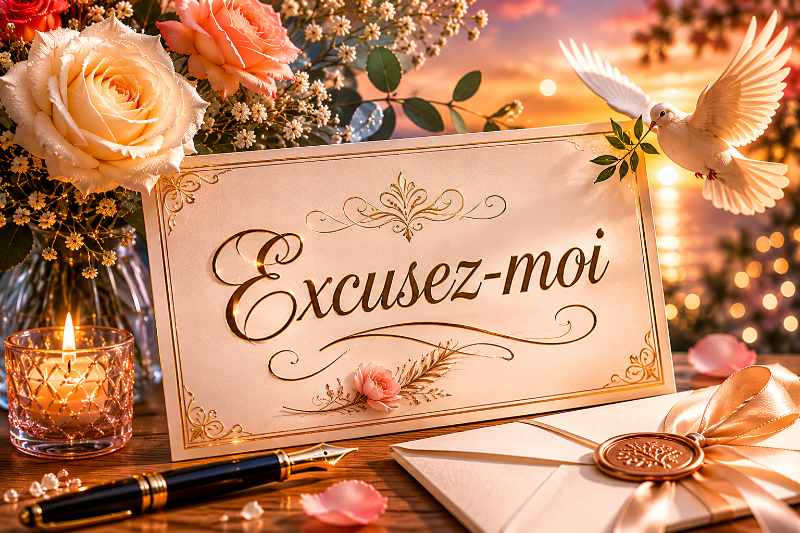 Illustration du mot : EXCUSEZ-MOI