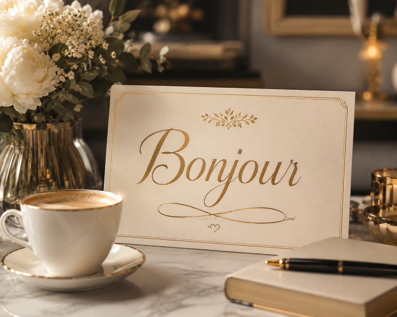 Illustration du mot : BONJOUR