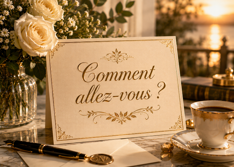 Illustration du mot : COMMENT ALLEZ-VOUS?